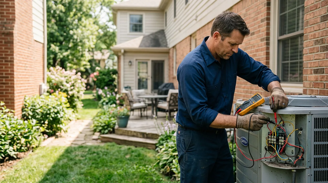 HVAC technician working near Knoxville, IL